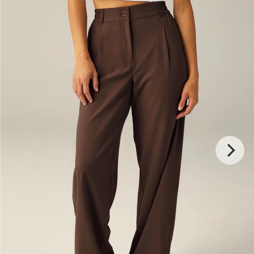 NWT Beyond Yoga Status Wide Leg Trouser in Espresso